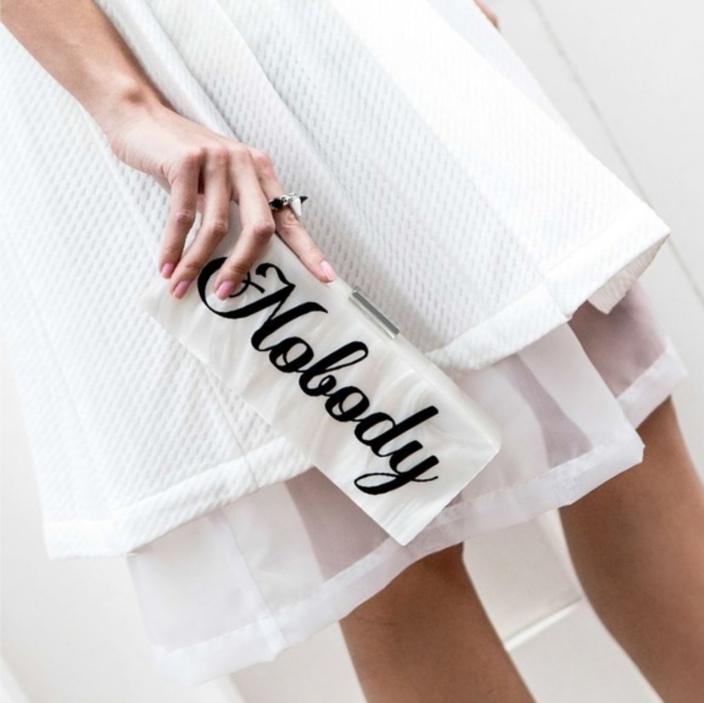 ✨ Mata Hari x Cindiddy "Noble/Nobody" Marble Acrylic Clutch NWOT✨